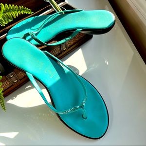 Italian shoemakers turquoise sandals 🩴. Size 9.5 beautiful and comfortable
